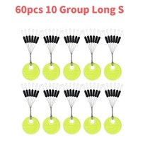 낚시좌대 낚시발판고무 공간 콩 무게 스토퍼 60 개/세트 잉어 낚시 미끼 물고기 플로트 도구 전문, 03 Long Column S