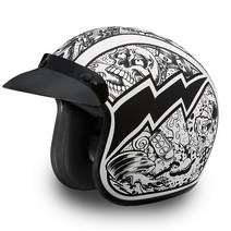 Daytona Helmets 3/4 쉘 오픈 페이스 오토바이 헬멧 헤븐 센트 S USA 미국, Medium