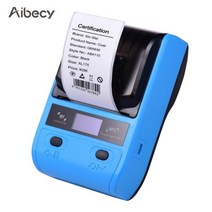 라벨프린터 휴대용 58mm 감열식 프린터 USB NFC 블루투스 블루투스 프린터 배송 익스프레스 미니 라벨 프, 02 파란_02 미국 플러그
