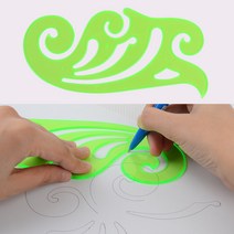 파도 구름 모형자 1P 운형자 모형자 자 학용품자 템플레이트 멀티모형자