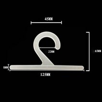 100pcs 샘플 헤더 카드 후크 플라스틱 헤드 행거 양말 보관 가방 패브릭 견본 후크 디스플레이 주최자, L 화이트