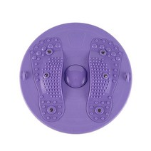 밸런스보드 중심 잡기 균형 코어 홈트 360 도 회전 라운드 트위스트 밸런스 보드 홈 체육관 남성 여성 운동 기구 피트니스 라이글링 플레이트 풀 로프, 02 Purple