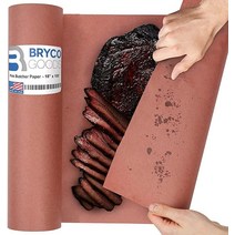 핑크 크래프트 정육점 페이퍼 롤 - 45.7cm x 30.5m(18인치 x 100피트) - 모든 종류의 고기 훈연용 식품 등급 복숭아 포장지 무표백 무왁스 및 무코팅 - 미국