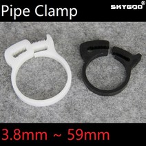 서스밴드 조인트 밴드 파이프 사각 10pcs 호스 클램프 3.8 59mm 플라스틱 라인 물 파이프 강한 클립 스프링 경련 연료 공기 튜브 피팅 패스너 고정 도구, 51.0-54.0mm(검정)