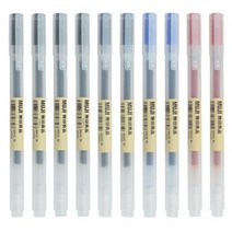 10 개/대 0.38mm 젤 펜 검정/빨강/파랑 잉크 MUJIs 학교 사무실 공급 문구 학생 비즈니스 서명 볼펜, [01] 0.38mm, [06] 6Black-2Blue-2Red