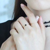 블랙포인트 액세서리 여성 데일리 심플 레이어드 반지 세트 선물 추천