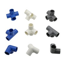 PVC부속 파이프 마개 배관 2 pcs 20mm pvc 스테레오 커넥터 pvc 3방향 4방향 5방향 플라스틱 물 공급 피팅 내경 크기 20mm, 파란색 5방향