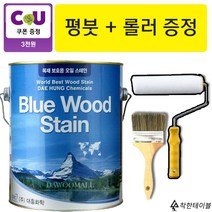 착한테이블 방부목 데크 목재 오일스테인 16L + 평붓 로라, 16L 105 월넛