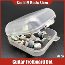 60pcs 234562mm 전복 쉘 화이트 옐로우 마더 오브 펄 쉘 Fret Dot Inlay Maker 기타베이스 핑거 보드 용, [11] Abalone Square 5x60