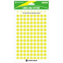 유니온플러스 unionplus 원형스티커일반(304/형광노랑) UL-304LYE 8mm 1개