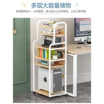 컴퓨터 수납장 PC 본체 프린터 받침대 거치 트레이 사무실 관공서, A.GC화이트프레임+라이트월넛스와치