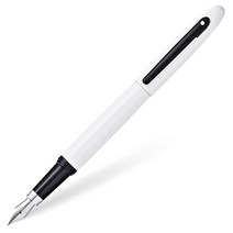 쉐파 Sheaffer VFM 매트 블랙 만년필 크롬 트림과 파인 펜촉 포함, Fountain Pen Fine Nib, White