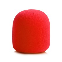 방송 장비 소리 음향 무선 스튜디오 마이크 컬러풀 윈드스크린 윈드실드 레코더 펜 스폰지 ball type cover foam filter for zoom h1 h 1 mic, 빨간색