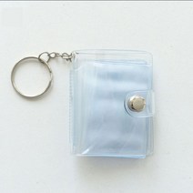 16 미니 작은 사진 앨범 열쇠 고리 1 2 인치 ID 인스턴트 Interstitial 스토리지 카드 도서 키 체인 애인 시간 메모리 선물, transparent 2in