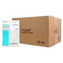 아에르 KF94 보건용 마스크 대형 50매 화이트마스크 성인용마스크, 아에르 KF94 씨에스 보건용 마스크 대형 50매