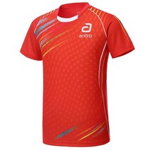 안드로 남녀공용 탁구유니폼 반팔티 레드 축구유니폼반티 축구트레이닝복 축구복단체 축구복반티 축구복