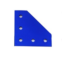 5홀 90 도 조인트 보드 플레이트 코너 앵글 브래킷 연결 스트립 2020 알루미늄 프로파일 1개 3D 프린터 부, 09 Blue  L