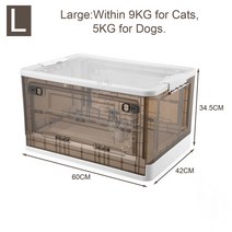 강아지산소방 휴대용 애완동물 산소 소형 동물 분무 산소실 접이식 분무기 상자, 1.사이즈 L