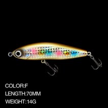 베이스트랩TEKNIK-싱킹 인공 미끼 70mm 14g 바다 탑워터 연필 VIB Minnow 3D Eyes Wobbler Bass 파이크, 06 F_01 70mm-14g