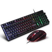 IPLEX LEDKB100 게이밍 LED 유선 키보드 마우스세트