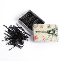 파리지엔 실핀 200p(일자형)/올림머리 검정 머리핀, 상세페이지 참조