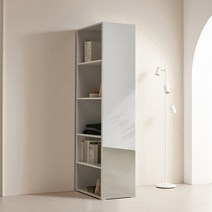 동서가구 이즈 데이브 1200 긴옷행거 슬라이딩 옷장, 09_600 거울측면장 IFO140, 내추럴(거울우측형)