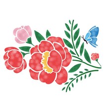 대문닷컴 스텐실 도안(ST-3305)(ST-6115)목단과 나비, ST-3305