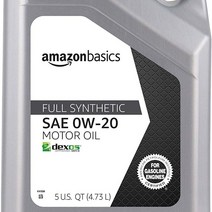 AmazonBasics 아마존베이직 SAE 0W-20 합성엔진오일 5쿼트(4.73L), 1개