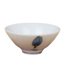 SY-20 백자 파랑꽃 찻잔 다기잔
