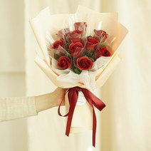 앨리플라워 조화 비누 장미 돈 꽃다발 10p, 레드