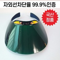 강록이네 인증받은 자외선차단율 99.9% UV차단 국산 여성썬캡 사계절 플라스틱썬캡