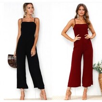 [8자4자] 요로넨 어깨 끈나시 점프수트