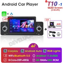 카오디오 카플레이 유니버설 1 Din 안드로이드 자동차 라디오 VW BMW 닛산 도요타 혼다 멀티미디어 플레이, 07 T10-1 CAM GIFT