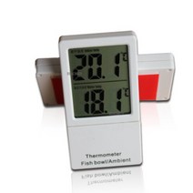 돼지꼬리히터 열선 온수 히터 가열 막대 보호 슬리브 멀티 섹션 칼집 수생 온도계 물고기 탱크 전자 디지털, [01] Electronic dual freq