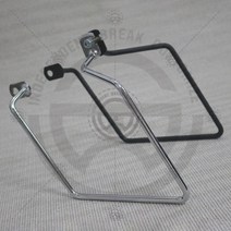 가와사키 W400 W650 W800 사이드 백 가방 새들 브라켓, 실버B