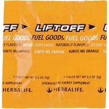 이지몰 HERBALIFE LIFTOFF 에너지 정제 - Ignite-Me-Orange 자연적인 부스트 맑아짐 집중력 향상을 위한 인스턴트 드링크 (60정) No.49870, 기본
