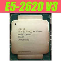 제온CPUIntelXeon E5 2620 V3 프로세서 X99 SR207 2.4Ghz 6 코어 85W 소켓 LGA 20113 CPU, 한개옵션0