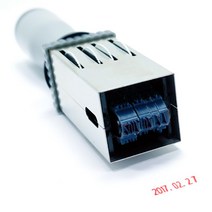 생산일자 날짜도장 스탬프 잉크 라벨 수동 날인기 유통기한 소형 발송, 3. 중형 18x4mm(스탬프 1개)
