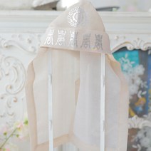 베이지 은박 복건 남아한복 모자