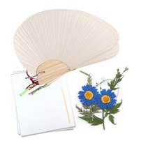 압화부채만들기패키지/조개부채 중/JK316/꽃패키지, 투명필름지, 핀셋