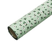 포포팬시 미니플라워 비닐 증착 롤 포장지 대 53cm x 20m, 민트그린, 1개