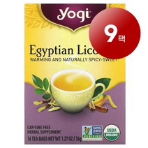 리암마켓 Yogi Tea 이집트 리커리쉬 감초 무카페인 16티백 36g 3팩, 9팩