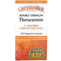 내추럴 팩터스 CurcuminRich 더블 스트렝스 Theracurmin 1, 60 개