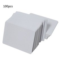 100 프리미엄 흰색 블랭크 잉크젯 PVC ID 카드 플라스틱 양면 인쇄 카드