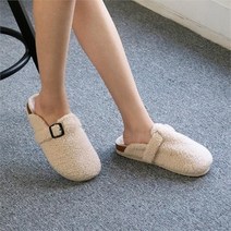 여자 양털 겨울 사무실화 데일리 털 슬리퍼