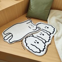 고양이러그 냥냥댕댕러그 발매트 미니 고양이 강아지 털 카페트