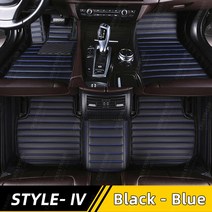 지프 그랜드 체로키 WK 용 맞춤형 자동차 바닥 매트 2011 발 패드, 04 4-Black - Blue