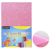 핸디몰 EVA글리터 반짝이원단(접착)폼글리터, 분홍