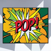 pop031 일러스트 팝아트 캔버스액자 pop 글귀, 고급형유광전처리_XXL_38cm x 46cm