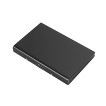 카드 명함 지갑 케이스 보관 가죽 목걸이 1pc 홀더 남성 rfid 차단 알루미늄 금속 슬림 돈 가방 안티 스캔 신용 홀더 얇은 작은 남성